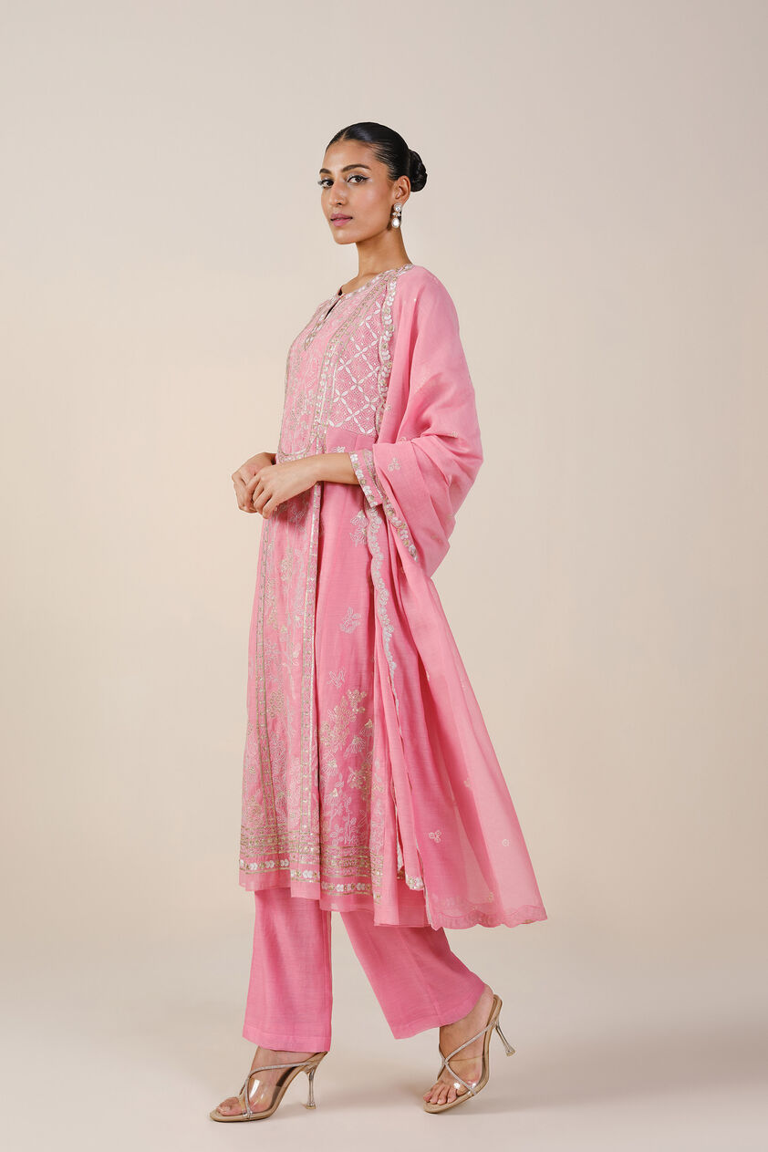 Belize Embroidered Mul Suit Set - Pink, Pink, image 2